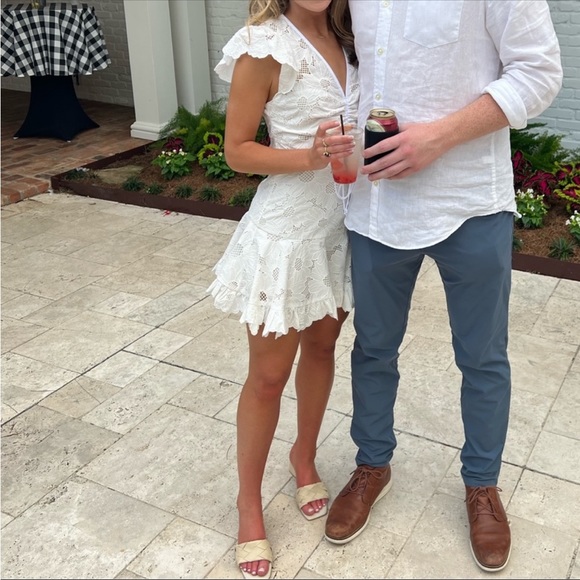 Sandro Embroidered Mesh Detail Dress - Picture 4 of 5